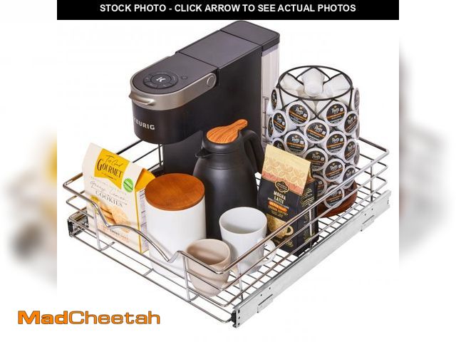 Lot 74-12489123 - HOLDNÃ¢â¬ STORAGE Pull Out Cabinet Organizer, Individual Sliding Drawers - Heavy Duty Metal with Li...