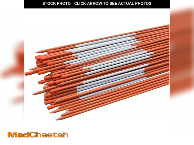 Lot 74-13039717 - Autoparts Driveway Markers Snow Stakes 48 Inches Long 5/16-Inch Dia Orange Reflective Markers, 50PCS...