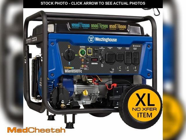Lot 74-14313736 - Westinghouse 13500 Peak Watt Tri-Fuel Home Backup Portable Generator, Remote Electric Start, Transfe...