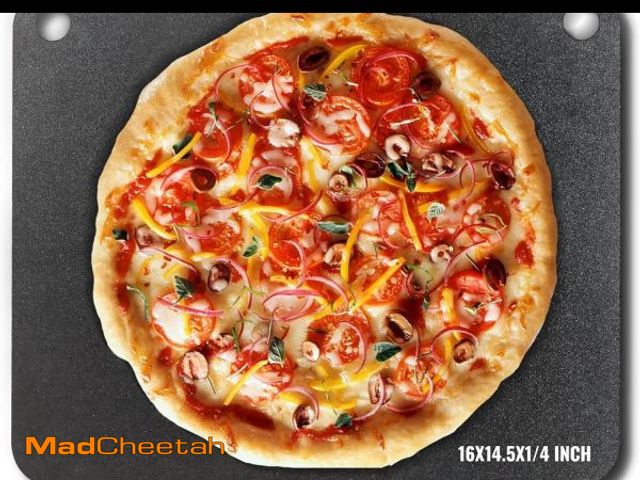Lot 74-12510612 - VEVOR Pizza Steel, 16" x 14.5" x 1/4" Pizza Steel Plate for Oven, Pre-Seasoned Carbon Steel Pizza Ba...