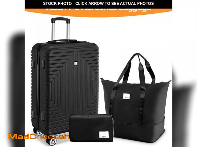 Lot 74-12514201 - SANOPY 20" Carry-On Luggage Set, Hardside 3PCS Lightweight ABS+PC Suitcase Set with TSA Lock and Spi...