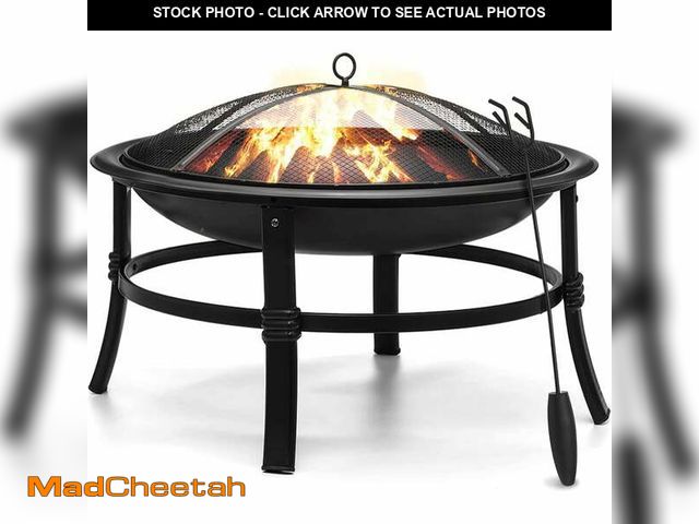 Lot 74-13767044 - Singlyfire 26 inch Fire Pit for Outside Portable Fire Pit Wood Burning Small Fire Bowl for Camping P...
