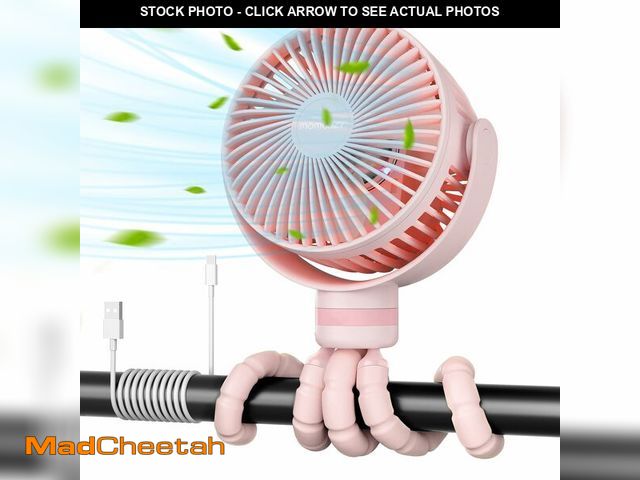 Lot 74-14211447 - Momcozy 8000mAh Portable Stroller Fan, 27H Ultra-long Battery Life Detachable 4 Speed 360ÃÂ°Rotate ...