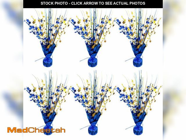 Lot 74-14274496 - YinNorth 6 Pack Metallic Foil Spray Table Centerpiece Decoration Star Brust Glitter Table Topper Dec...