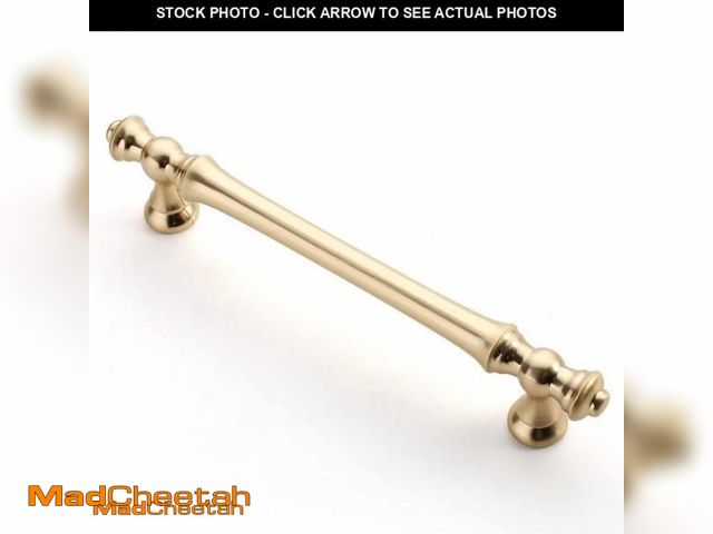 Lot 74-11974850 - Asidrama 6 Pack 5 Inch(128mm) Brushed Brass Kitchen Cabinet Handles, Gold Cabinet Pulls Kitchen Cabi...