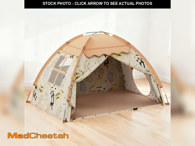 Lot 74-14205882 - AFUNX Kids Play Tent, Indoor Cat Theme Teepee House, Extra Large 70" x 45" x 43" Portable Foldable P...