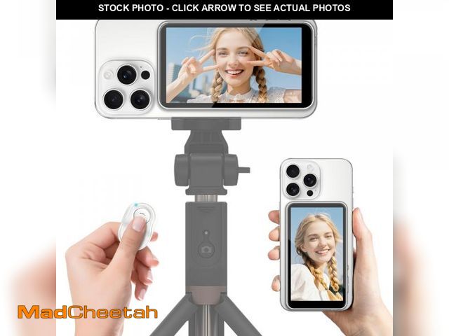 Lot 74-12440869 - PEYAKO Vlog Selfie Monitor Screen for iPhone/Android, Magnetic Phone Back Camera Selfie Monitor Scre...