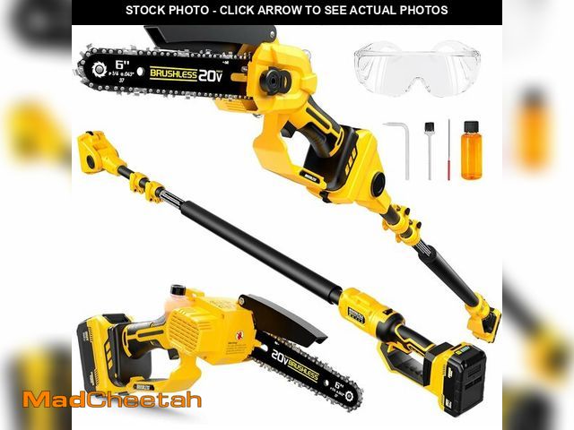 Lot 74-13039617 - 2-in-1 Cordless 6 Inch Pole Saw &amp; Mini Chainsaw, 20V MAX* 3.0 Ah Battery Powered Chain Saw, Brus...