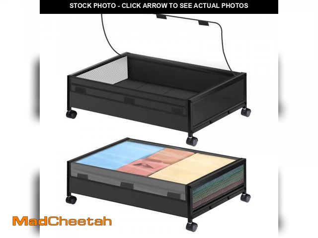 Lot 74-12306851 - Fulpower Under Bed Storage with Wheels - 2 Pack Under Bed Storage Containers, Rolling Underbed Organ...