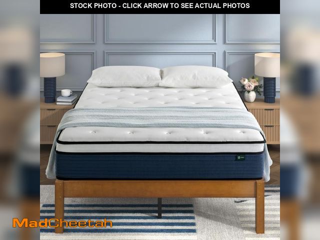 Lot 74-12388275 - ZINUS 10 Inch Comfort Support Hybrid Mattress [New Version], Queen, Fiberglass Free, Medium Plush, M...