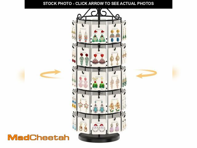 Lot 74-12711571 - EsLuker.ly Earring Holder Organizer Rotating Display Tree Stand, Adjustable Height Earring Card Hang...