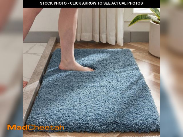 Lot 74-12305633 - Disolla Blue Bathroom Rug 24x36 Non Slip Fluffy Bath Mat for Bathroom Floor Washable Plush Luxury Ba...