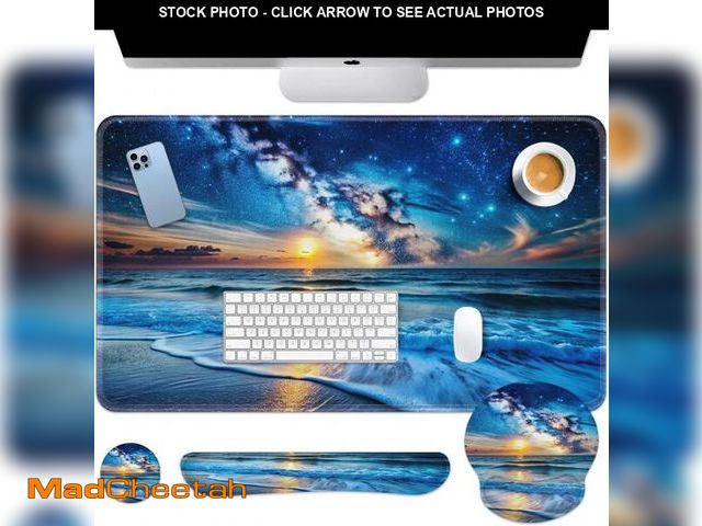 Lot 74-12324493 - Britimes Keyboard Mouse Pad Set 4in1 Large Mousepad+Keyboard Wrist Rest+Mouse Wrist Rest+Coaster Set...