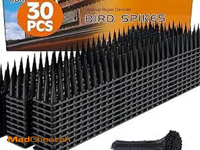 Lot 74-12128235 - Bird Spikes 30 Packs Outdoor Cat and Bird Deterrent Spikes, Defender Spikes - Keep Pigeon, Cat &amp;...