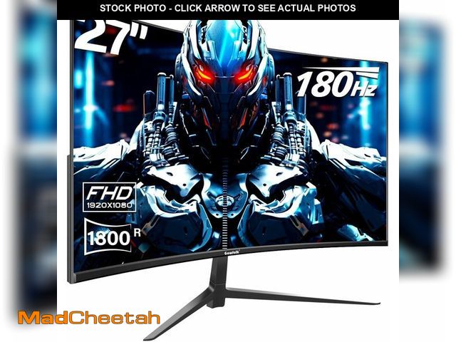 Lot 74-14591158 - (MISSING ACCESSORIES) Gawfolk 27 inch Curved Gaming Monitor,144Hz/180Hz PC Monitor Full HD 1080P, Fr...