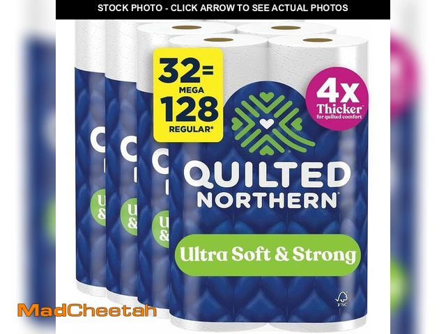 Lot 74-14582085 - Quilted Northern Ultra Soft &amp; Strong Toilet Paper, 32 Mega Rolls = 128 Regular Rolls, 4X Stronge...