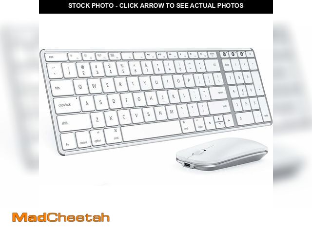 Lot 74-13629879 - seenda Bluetooth Keyboard and Mouse Combo for Mac, SKM64-2 Rechargeable Slim Wireless Keyboard Mouse...