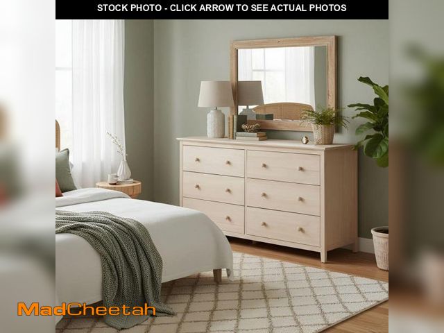 Lot 74-12495603 - International Concepts Brooklyn 6-Drawer Unfinished Wood Dresser - UNUSED