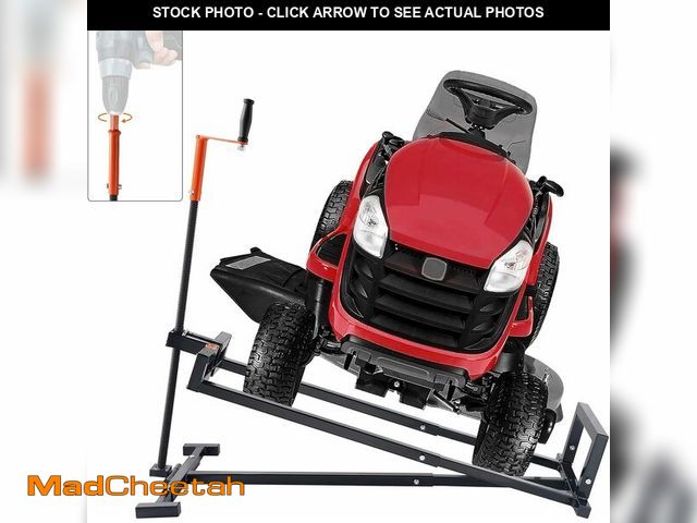 Lot 74-13042494 - VEVOR Ride on Lawn Mower Lift Jack, 880 Lbs Weight Capacity, Telescopic Maintenance Jack with Crank ...