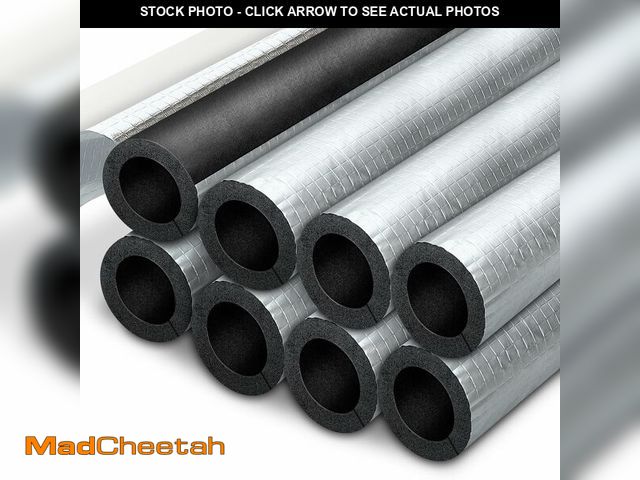 Lot 74-12608503 - UCINNOVATE 8 Pack 1 inch Pipe Insulation Foam Tube, 15.7'' Foil Pipe Insulation, 3/8'' TK Foam Tubin...
