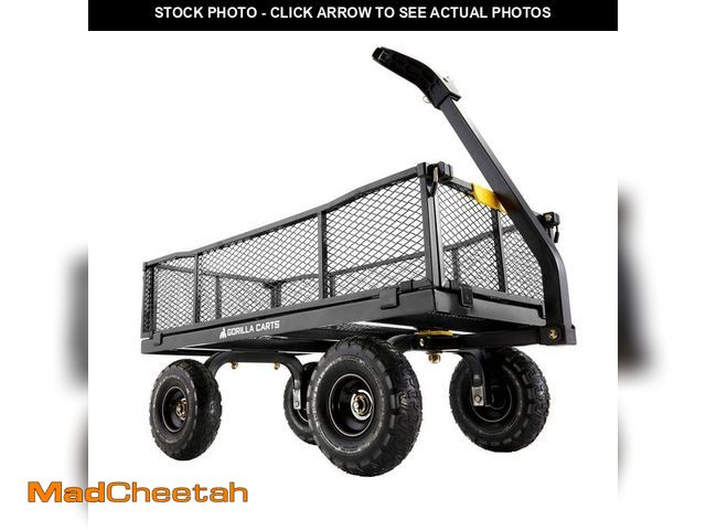 Lot 74-14242952 - *MISSING HANDLE* GORILLA CARTS 900 lb. Heavy-Duty Steel Utility Garden Cart, 4 cu. ft. Capacity, 10 ...