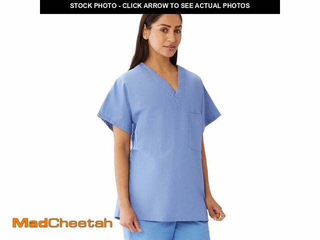 Lot 74-14265992 - CottonCare Unisex Scrub Tops Ceil Blue - USED