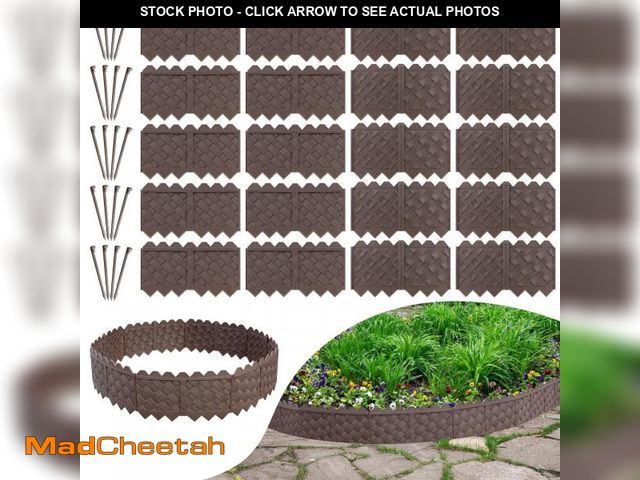 Lot 74-12110274 - 20-Pack Weaving Flower Bed Garden Edging Borders (20 FT) - No Dig Border Edgings with 8.5Ã¢â¬Â Anc...