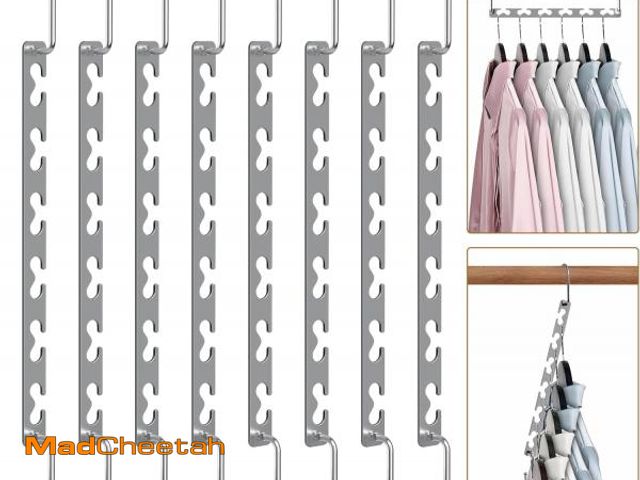Lot 74-12331665 - Sindax Magic Clothing Hangers Space Saving, Sturdy Metal Hangers Wardrobe Closet Organizer Space Sav...