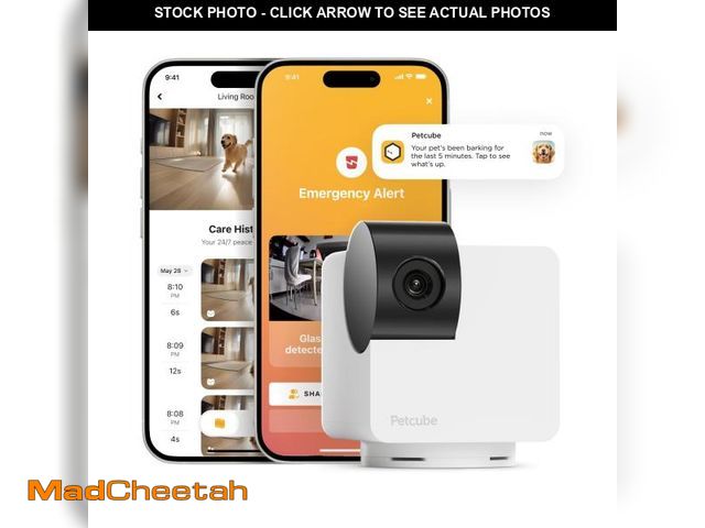 Lot 74-12440839 - Petcube Cam 360 Camera Interactive WiFi Pet and Home Security Pan-Tilt Camera with Phone App, 1080p ...