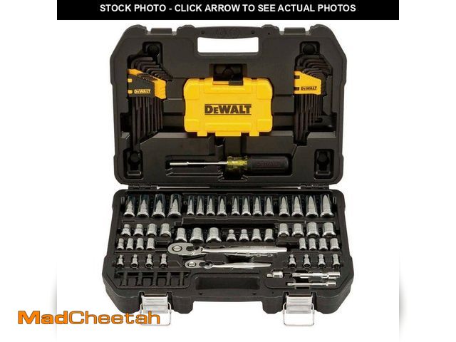 Lot 74-14312712 - DEWALT 1/4 in. x 3/8 in. Drive Polished Chrome Mechanics Tool Set (108-Piece) - UNUSED
