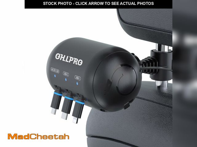 Lot 74-13628397 - OHLPRO Multi Car Retractable Backseat 3 in 1 Car Charging Station Box Compatible with All Phones | i...