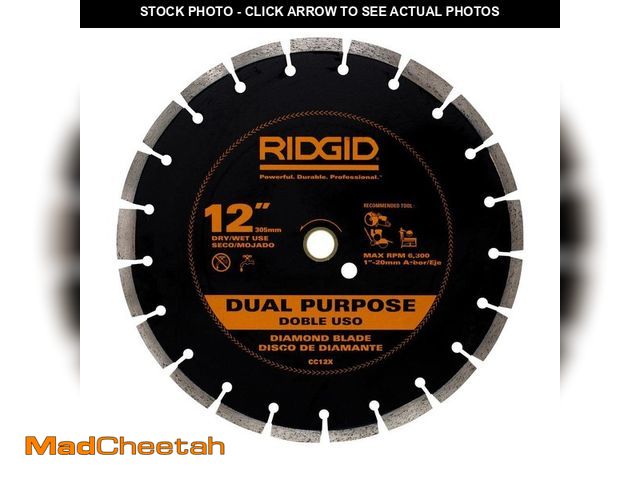 Lot 74-14596539 - RIDGID 12 in. Dual-Purpose Diamond Blade HD-CC12X - UNUSED