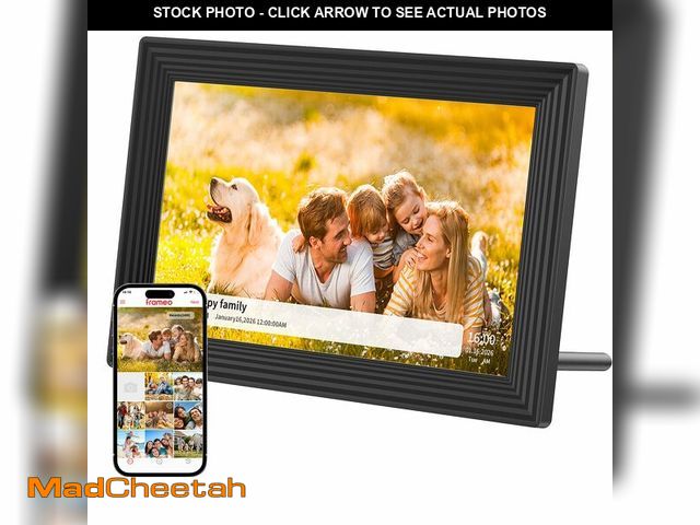 Lot 74-14266332 - Digital Picture Frame,10.1 Inch Frameo Digital Photo Frame, 1280x800 IPS LCD Touch Screen,16GB, Supp...