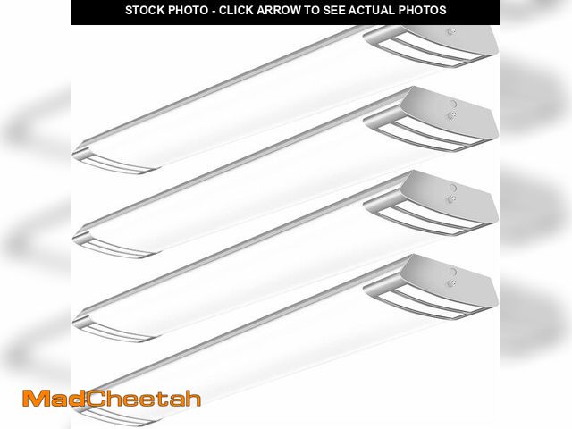 Lot 74-14599153 - ANTLUX 4FT LED Flush Mount Puff Lights, 40W 4500LM Linear Light, 5000K Daylight White, 4 Foot Integr...