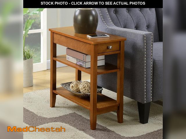 Lot 74-14395052 - Convenience Concepts American Heritage 3-Tier Light Walnut End Table - UNUSED