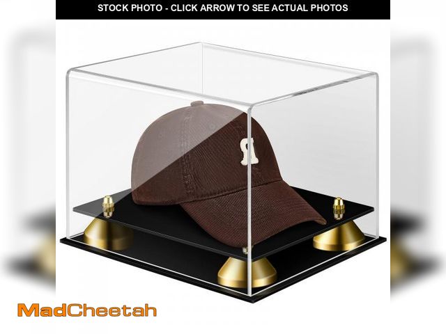 Lot 74-12443016 - Taiyin Clear Hat Display Case for Baseball Acrylic Autograph Hat Cap Helmet Holder Stand with Gold R...