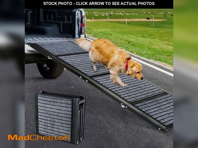 Lot 74-14585071 - 71" Foldable Dog Ramps for Large Dogs, Dog Car Ramp with Non-Slip Rug Surface, Pet Ramp Stairs Porta...