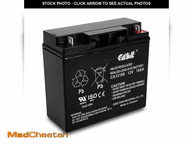 Lot 74-12699260 - Casil 12v 18ah AGM Rechargeable Deep Cycle Replacement Battery for UB12180 CB19-12 FM12180 6fm18 - U...