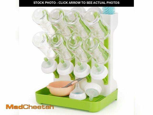 Lot 74-12711933 - Flysich Baby Bottle Drying Rack, Space Saving Baby Bottle Organizer for Countertop, Vertical Bottle ...