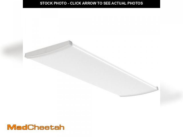 Lot 74-12135491 - Lithonia Lighting 48" Wide Body LED Wraparound, Curved Microprismatic Diffuser, 30K/40K/50K, White -...