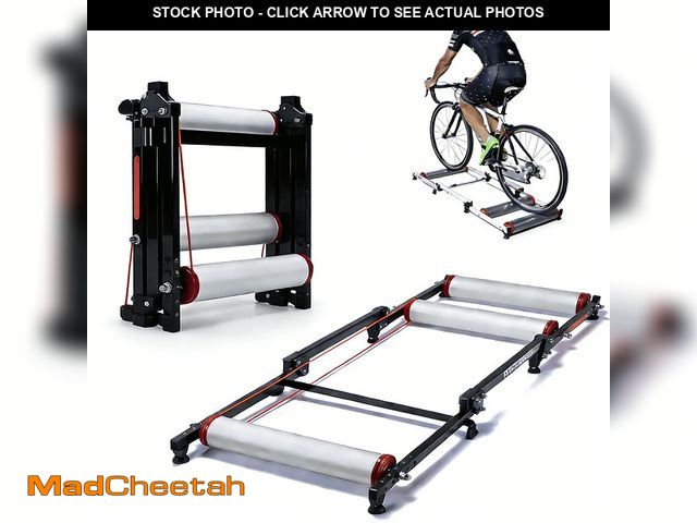Lot 74-13765644 - ROCKBROS Bicycle Roller Trainer Indoor Stand Folding Trainer Mountain/Road Bike Trainer 16-29" Adjus...