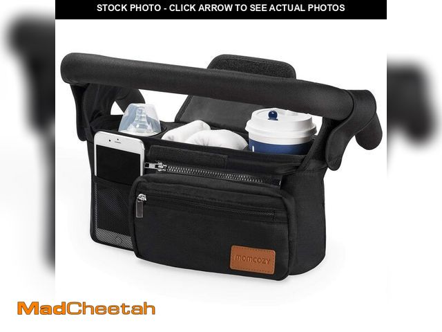 Lot 74-13963401 - Momcozy Universal Stroller Organizer with Insulated Cup Holder Detachable Phone Bag &amp; Shoulder S...