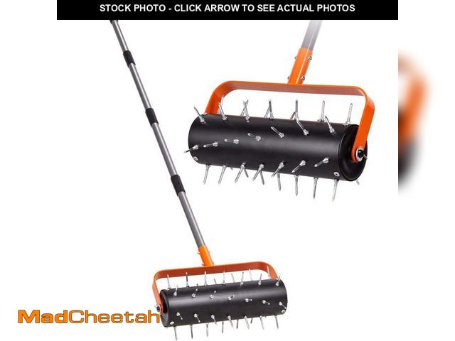 Lot 74-14344431 - WaLensee 17 in. Manual Rolling Aerator Heavy-Duty Lawn Aerator - UNUSED