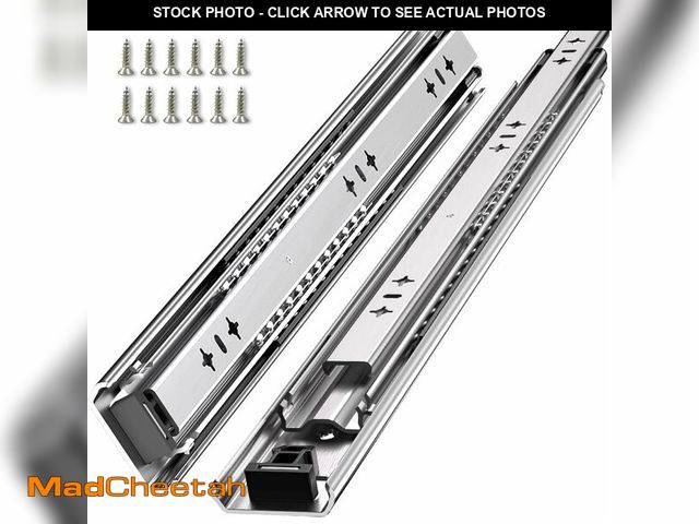 Lot 74-13927635 - SLIDEWAY 260 Lbs Heavy Duty Drawer Slides 1 Pair 8 10 12 14 16 18 20 24 26 30 32 40 Inch Full Extens...