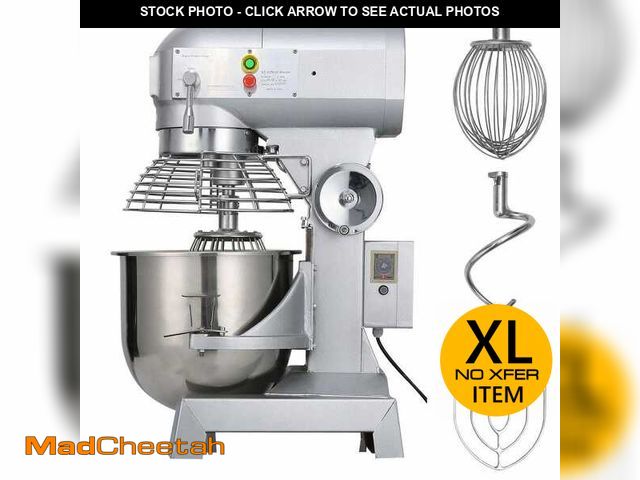 Lot 74-14223568 - SKYSHALO 30 qt. Commercial Dough Mixer 3-Speeds Adjustable Mixer Silver Electric Stand with Stainles...