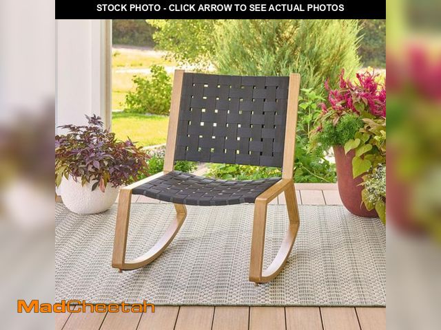 Lot 74-12405355 - Better Homes &amp; Gardens Ventura Outdoor Handwoven Low Rocking Chair - USED