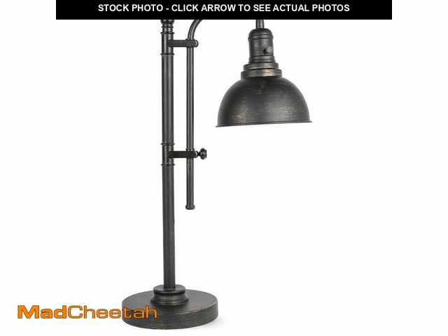 Lot 74-12979507 - VONLUCE Rustic Desk Lamp Black Adjustable, Industrial Style Metal Task Lamp (25"-29"), Vintage Work ...