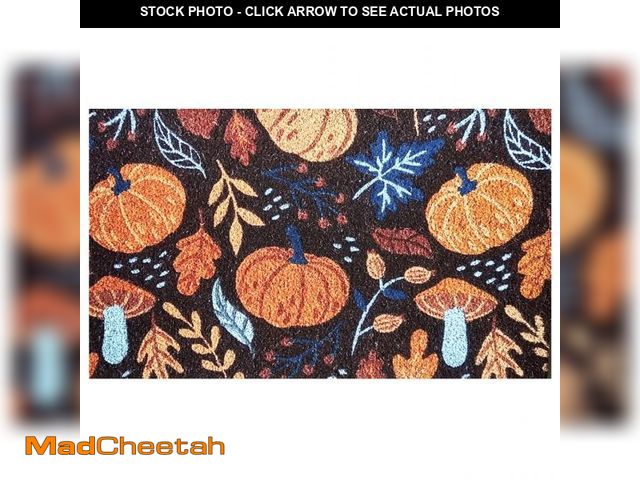 Lot 74-12511972 - Briarwood Lane Pumpkins and Mushrooms Coir Doormat 18 x 30 - UNUSED