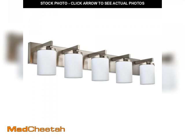 Lot 74-12230973 - BONLICHT Mid Century Modern Wall Mount Light Brushed Nickel 3-Light Bathroom Light Fixtures Modern V...