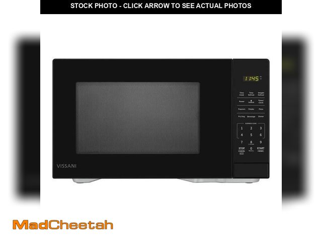 Lot 74-14590053 - Vissani 1.1 cu. ft. 1000-Watt Countertop Microwave in Black EM0P042KVBCL - UNUSED